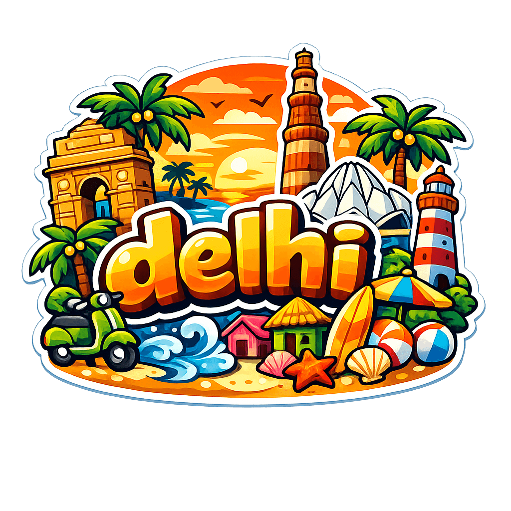 Delhi | Indian States Theme | 4X4 In | Decorative Magnet for Fridge (Multiple State Variants)