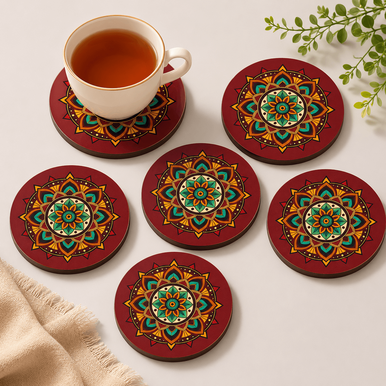 Mandala Drink Coasters Set of 6